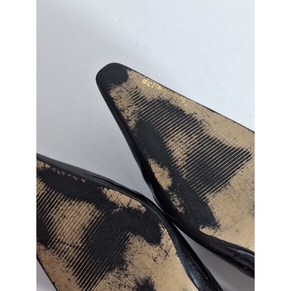 Vintage Y2K Dollhouse Darby Patent Leather Pointed Toe Mules Sz 9M Witchy Gothic - Picture 12 of 12